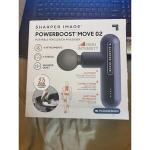 Sharper Image Powerboost Move 02 Handheld Massager! Open Box! Navy!